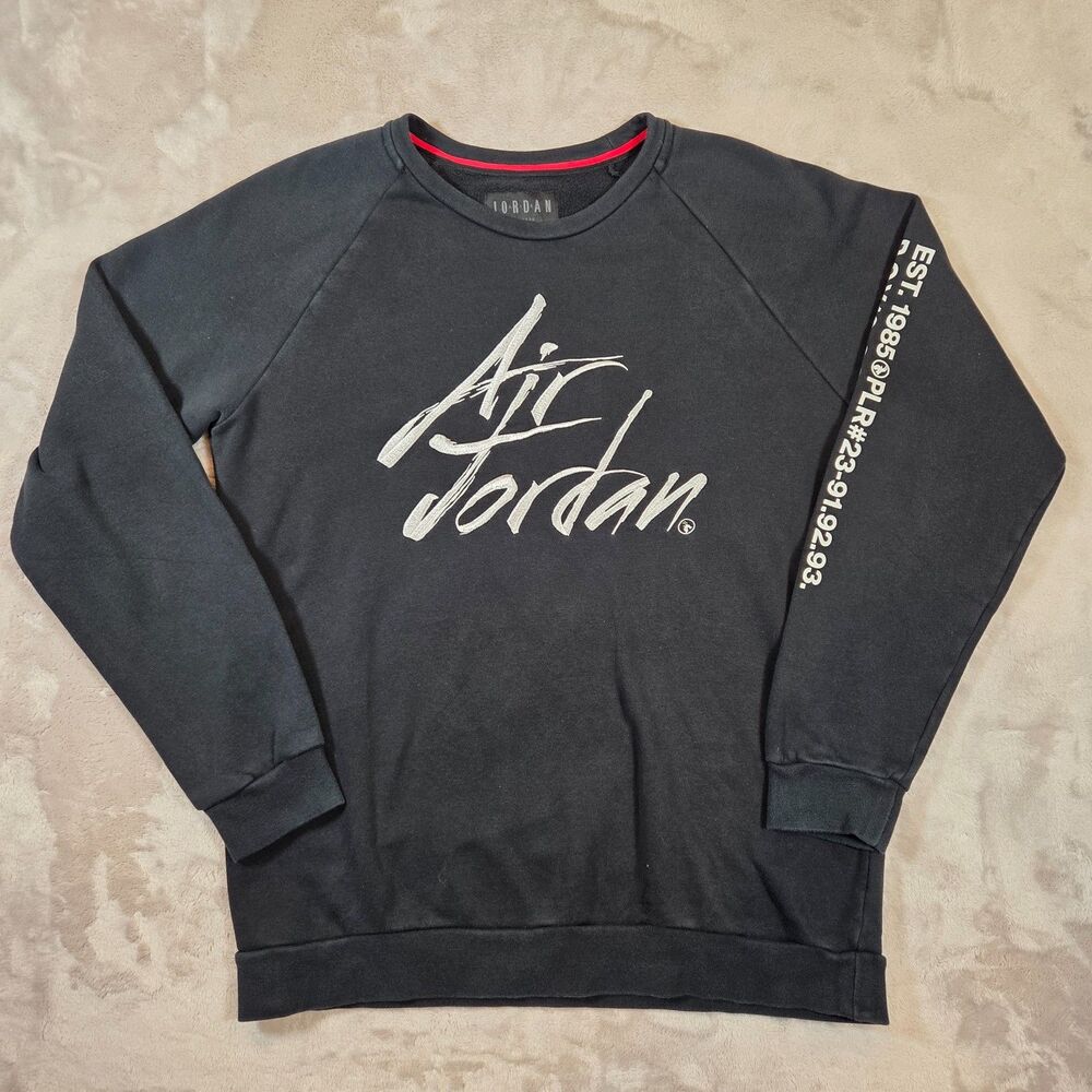 Air Jordan Greatest Fleece Crewneck Sweatshirt Mens M Black AV6002-010